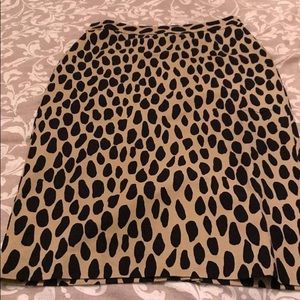 Talbots leopard pencil skirt